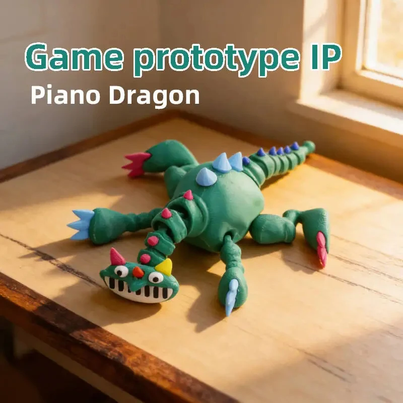 Funny Poppy Playtimes 3D Printed Piano Dinosaur Toy Eco Friendly PLA Horror Game Collectible Figure Model Gift