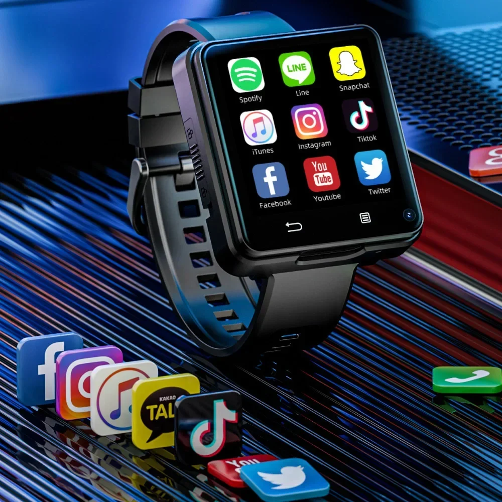 New LOKMAT APPLLP 2 MAX 4G Smart Watch Men 2.64 Inch Large Screen 4G 64GB Google Play Game Waterproof Android 11.0 Smartwatch