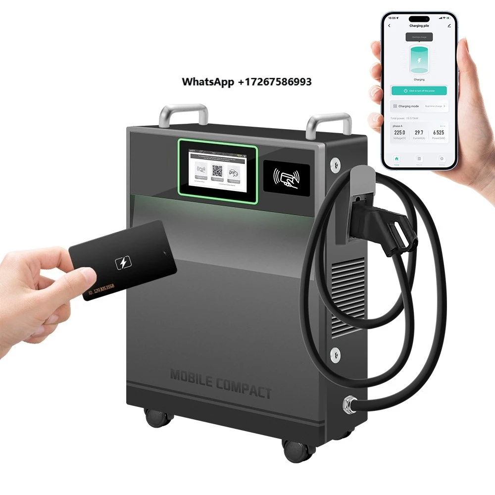 AFAX Hot Selling 40Kw Mobile EV Charging Station GBT CCS2 30KW  DC Portable Ev Charger OCPP for Electric Car
