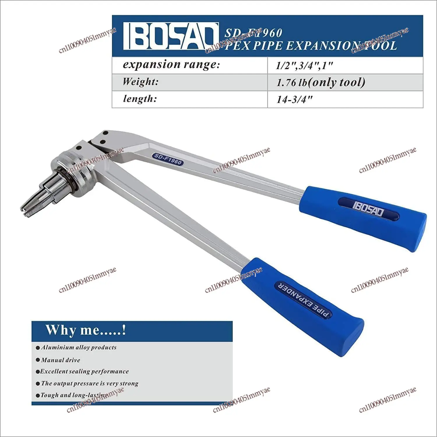 SD-1960 Manual Pipe Expander for Air Conditioner Tube Floor Heating Quick Easy Installation Tool for Expansion Work