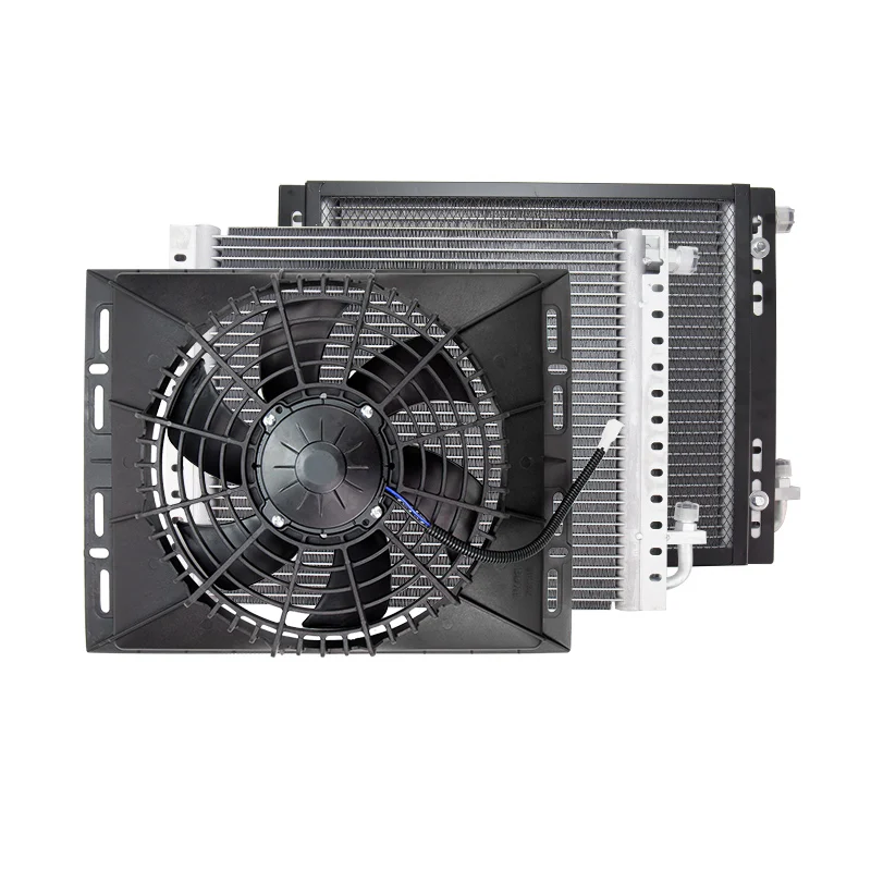 Universal Condenser Radiator Cooling Fan Set 120W 14''x18'' with Radiator Net for Vintage Car Hot Rod Radiator AC Conditioner