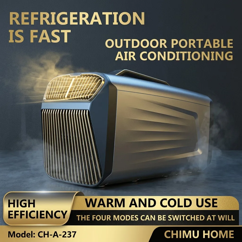 【CHIMU HOME】 Portable Air Conditioner 5400Btu Mobile AC Unit for RV Truck Tent Camping Outdoors 220V Cooling & Heating Mode