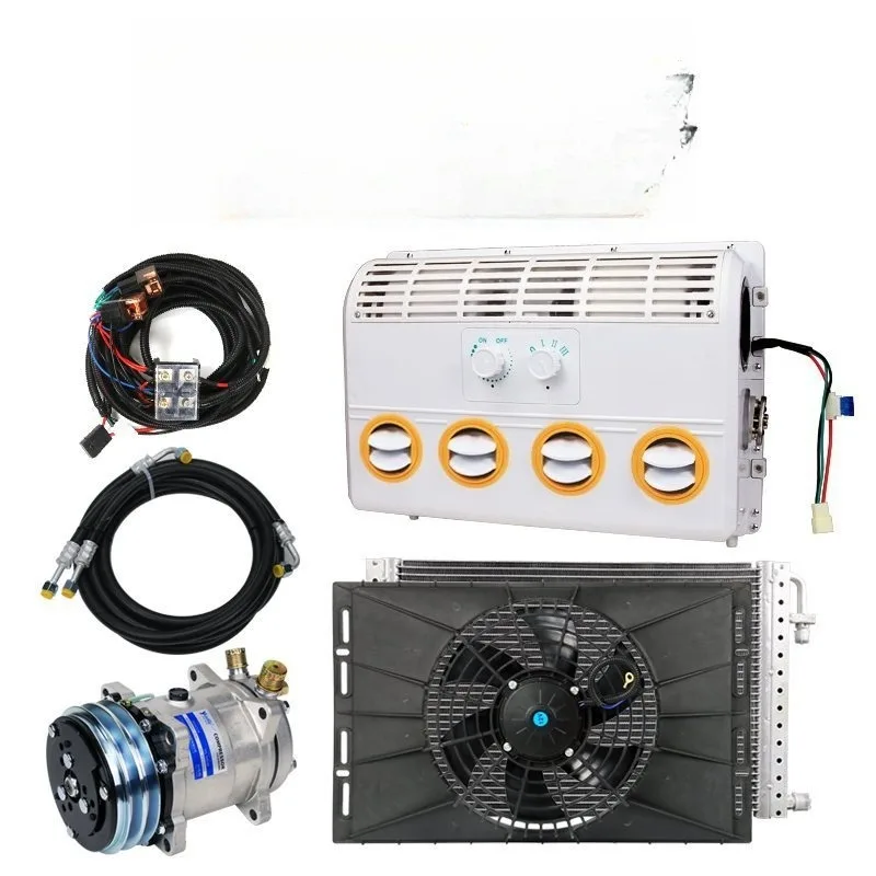 Truck air conditioner conversion assembly 12v excavator forklift tractor construction vehicle vehicle refrigeration installation