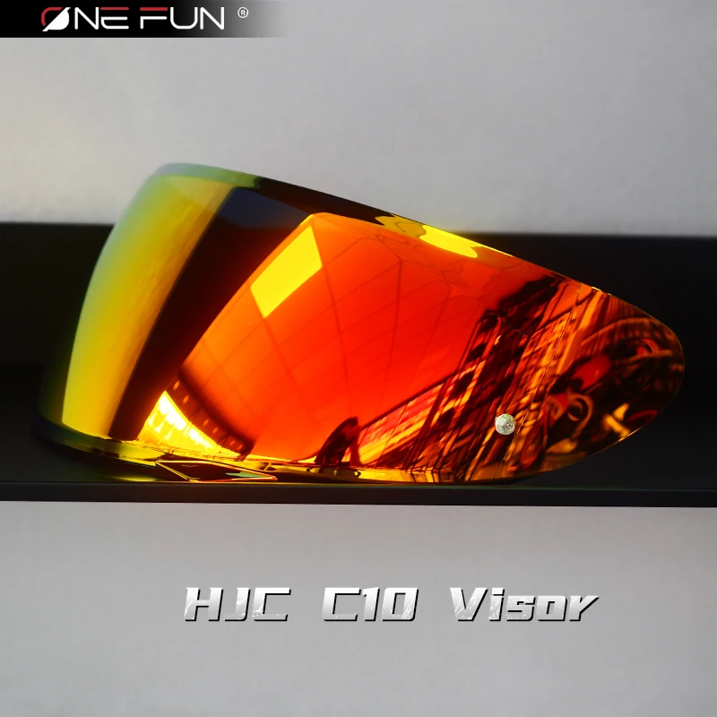 C10 Helmet Visor For HJC C10 HJ-34P Full face Photochromic Helmet Anti-Fog Lens Mask Black Rainbow sliver Shield