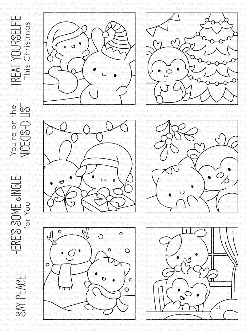 Christmas Xmas Selfies Animals Clear Stamps Scrapbooking for October 2023 New Paper Making Frame Card no Cutting Dies