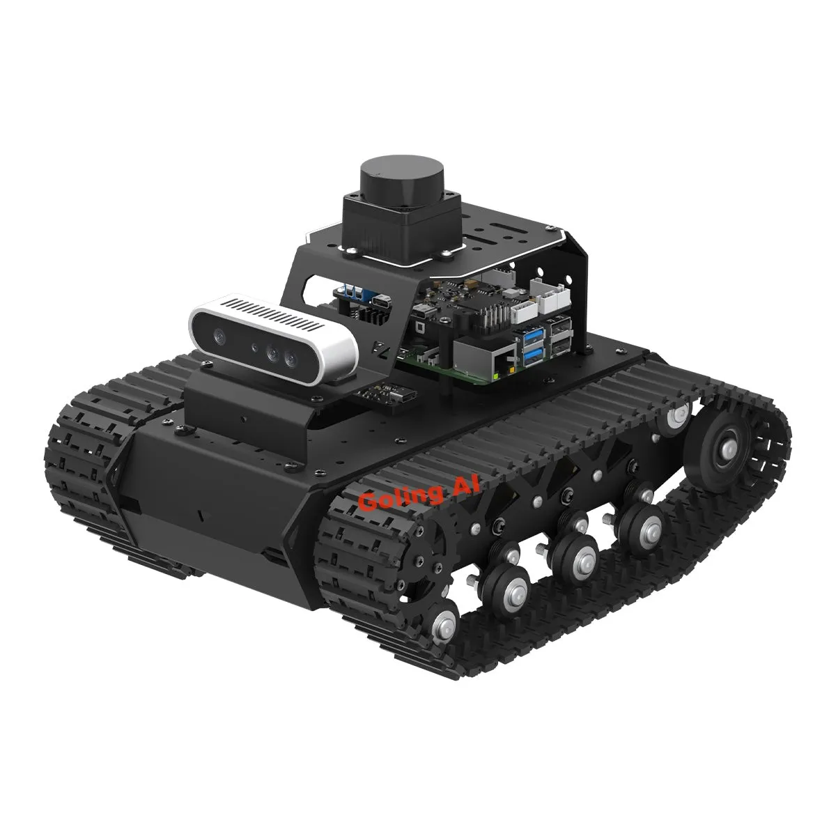 RC Tank with Depth Camera Lidar ROS2 Coding Video Car For Raspberry Pi 5 Support ChatGPT AI Model SLAM Autonomous Driving Robot