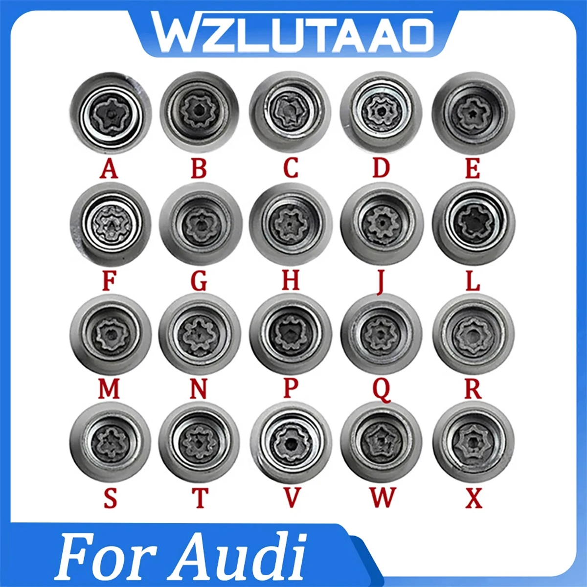 #A - #L Car Tire Anti-Theft Screw Removal Tool Socket Wrench Disassembly Tool Key Sleeve For Audi A3 A4 A6 Q5 Q7 Q3 Repair Kit