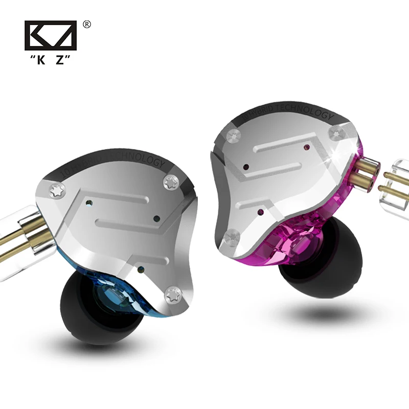 KZ ZS10 PRO In-Ear Headphones 4BA+1DD Hybrid HiFi Metal Headphones Sports Noise Cancelling Headphones KZ ZSX ZAX ASX ZST ZSN PRO