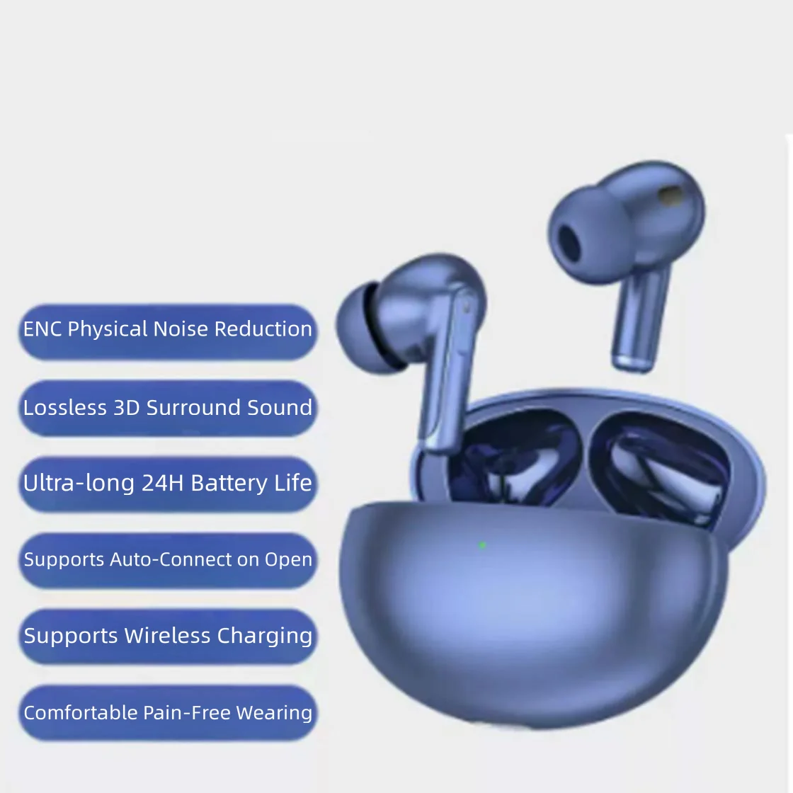 Noise Cancelling ANC True Wireless Earbuds Bluetooth ENC Ear buds for  Motorola Edge 70 Fusion+Vivo Y05e Huawei Pura 80 Pro
