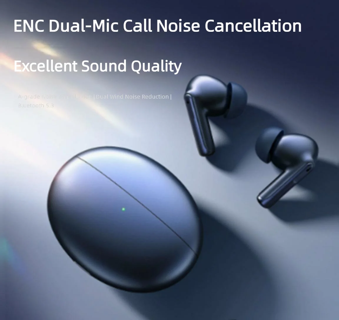 ANC Bluetooth Earphones App Noise-canceling Call Headphones Touch Screen Headset for Huawei Nova 8 Pro  Motorola  Honor 10X Lite