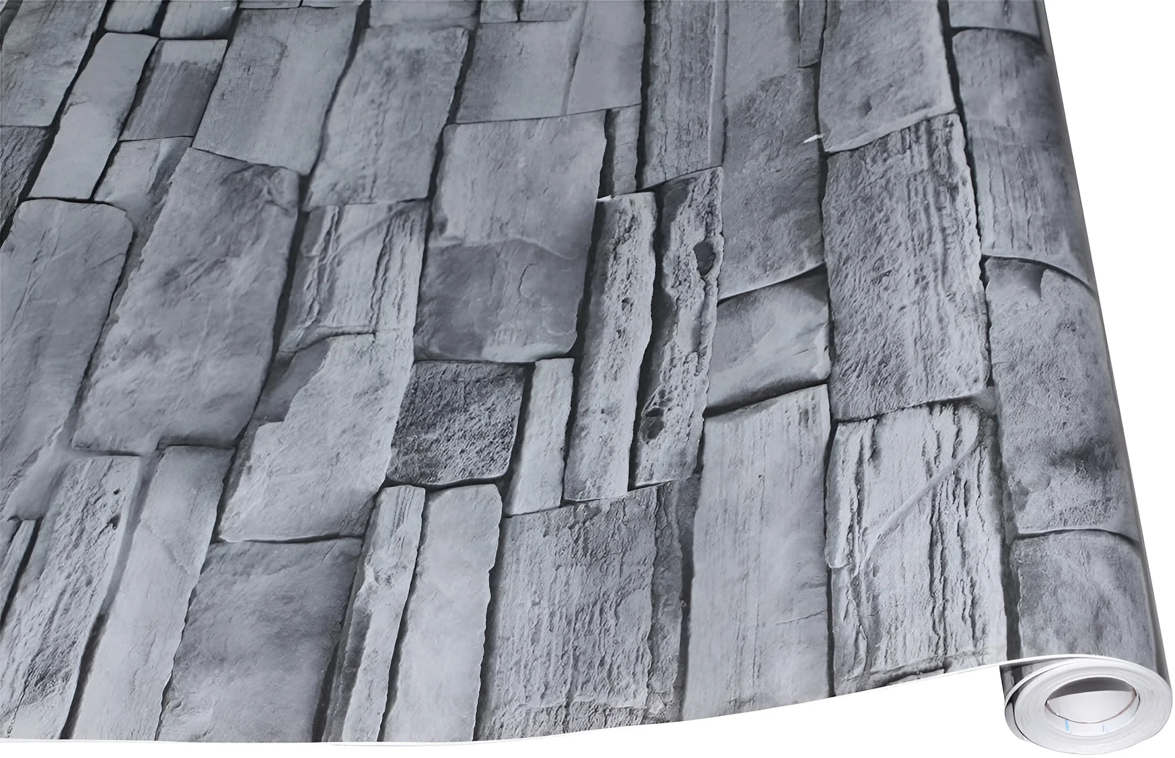 Light Grey Brick Peel and Stick Wallpaper 3D Brick Stone Self Adhesive Wallpaper Removable Contact Paper for Bathroom Bedroom