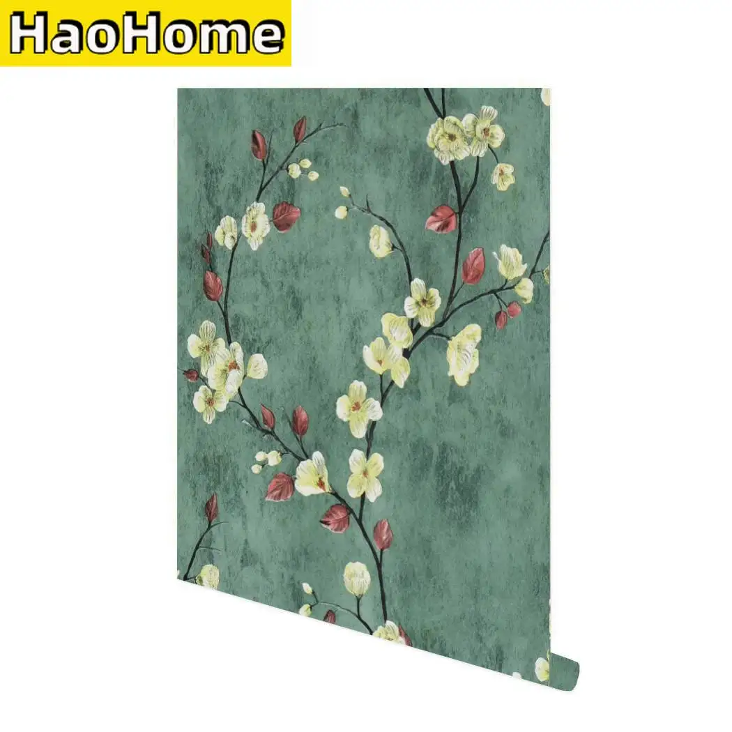 Flower Tree Peel and Stick Wallpaper Green Self Adhesive Contact Paper Removable Waterproof Contact Paper for Wall Home Decor