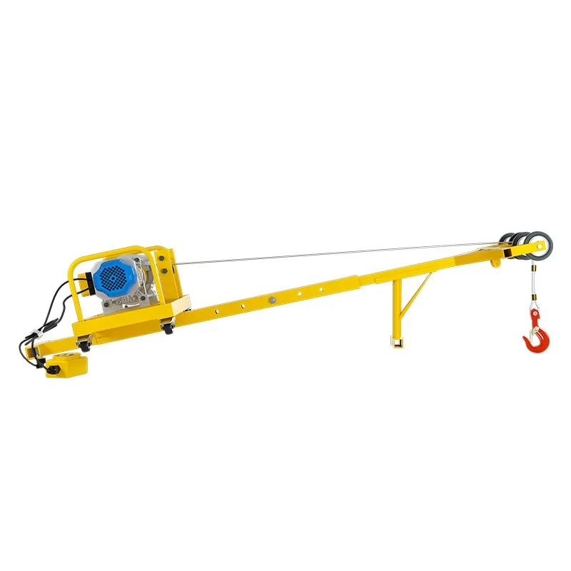 Mobile Jib Crane 300kg 400kg 500kg Capacity Foldable Arm Design For Construction Site Material Handling
