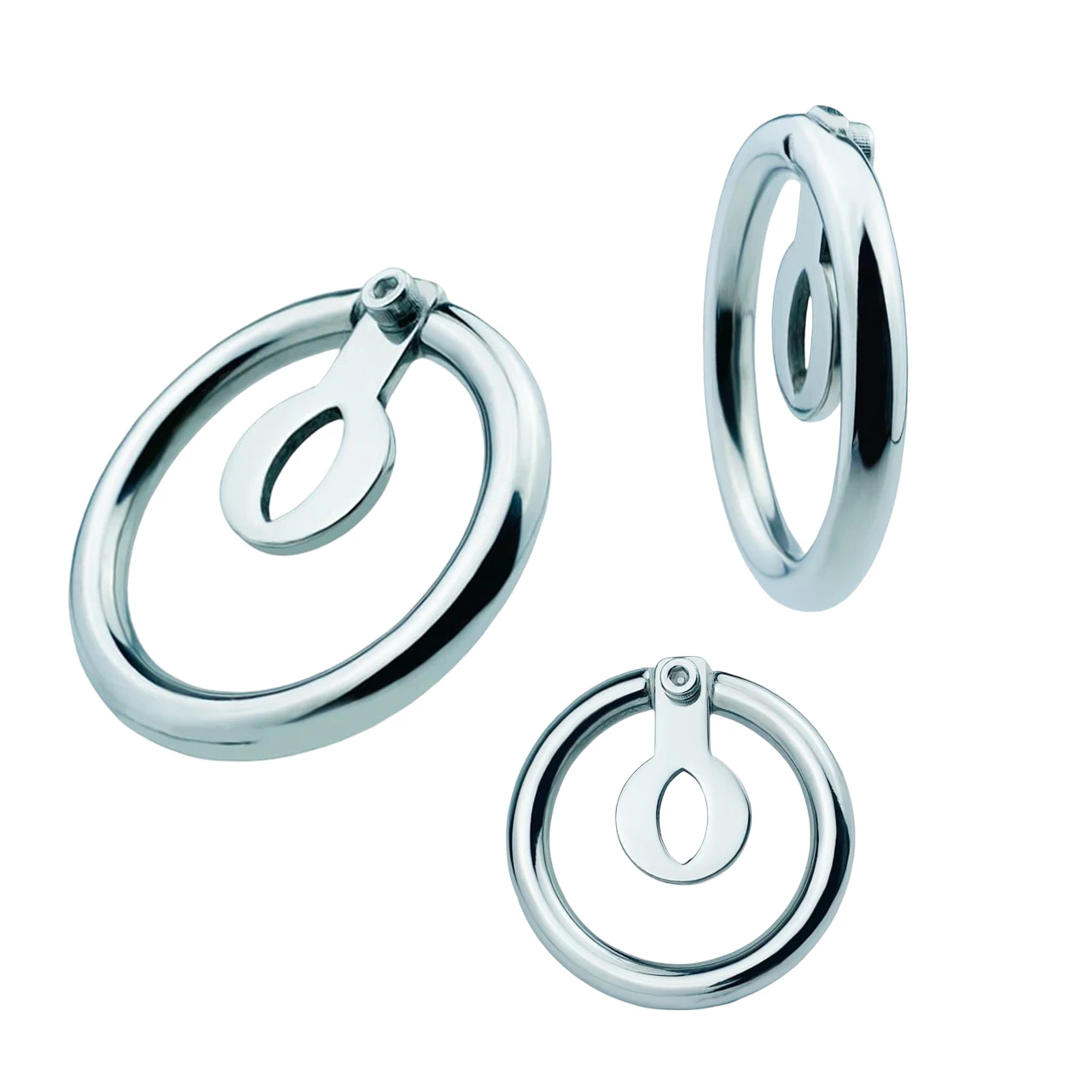 FRRK Flat Pad Sissies Male Chastity Belt 정조대 Hex Screw Lock Cock Cage BDSM Penis Ring Stainless Steel Adult Sex Toys For Men