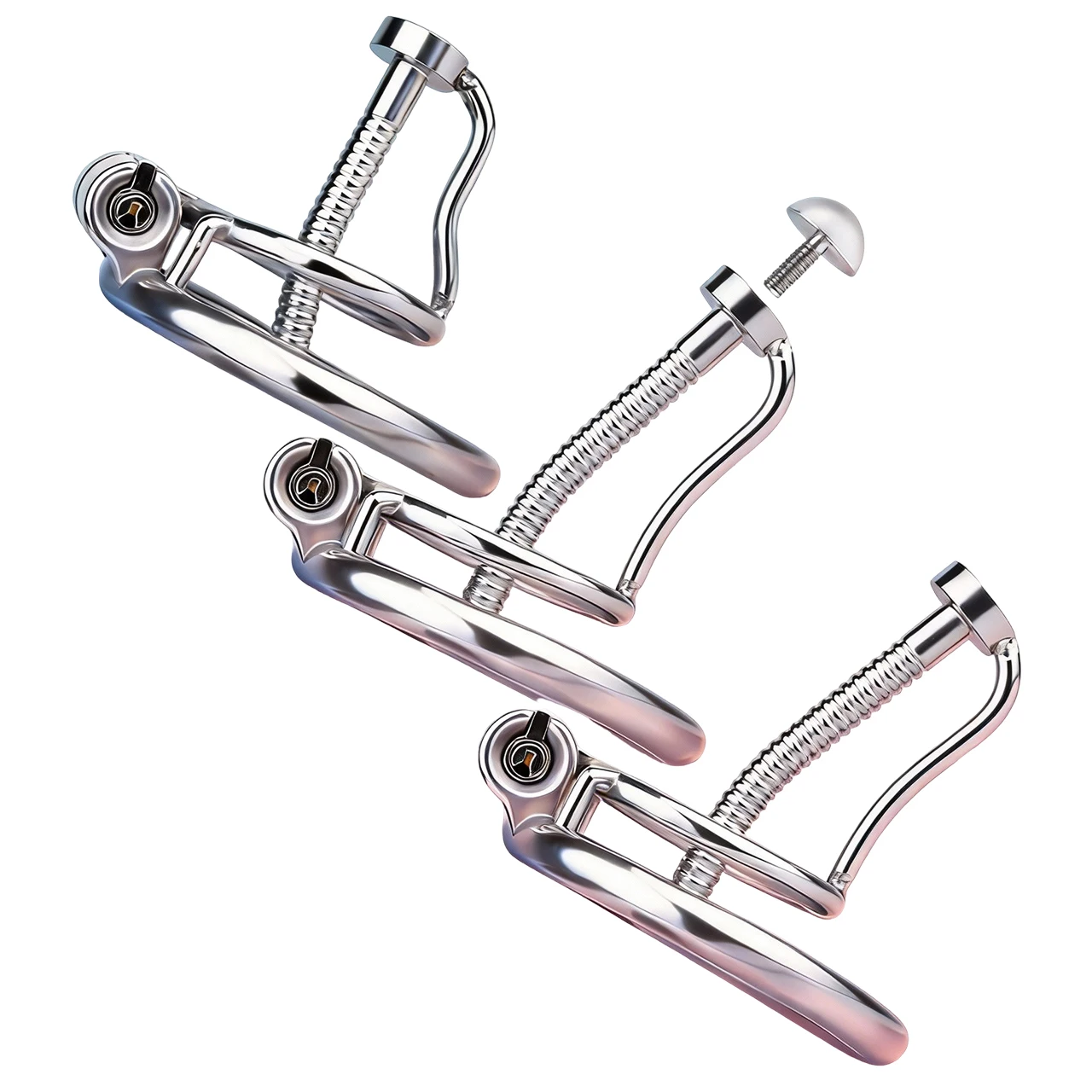 FRRK Penis Steel Tube Cock Lock Men's Chastity Cage Device PA Piercing Adult Sex Games Male Exercise Sex Toy for Advanced Player