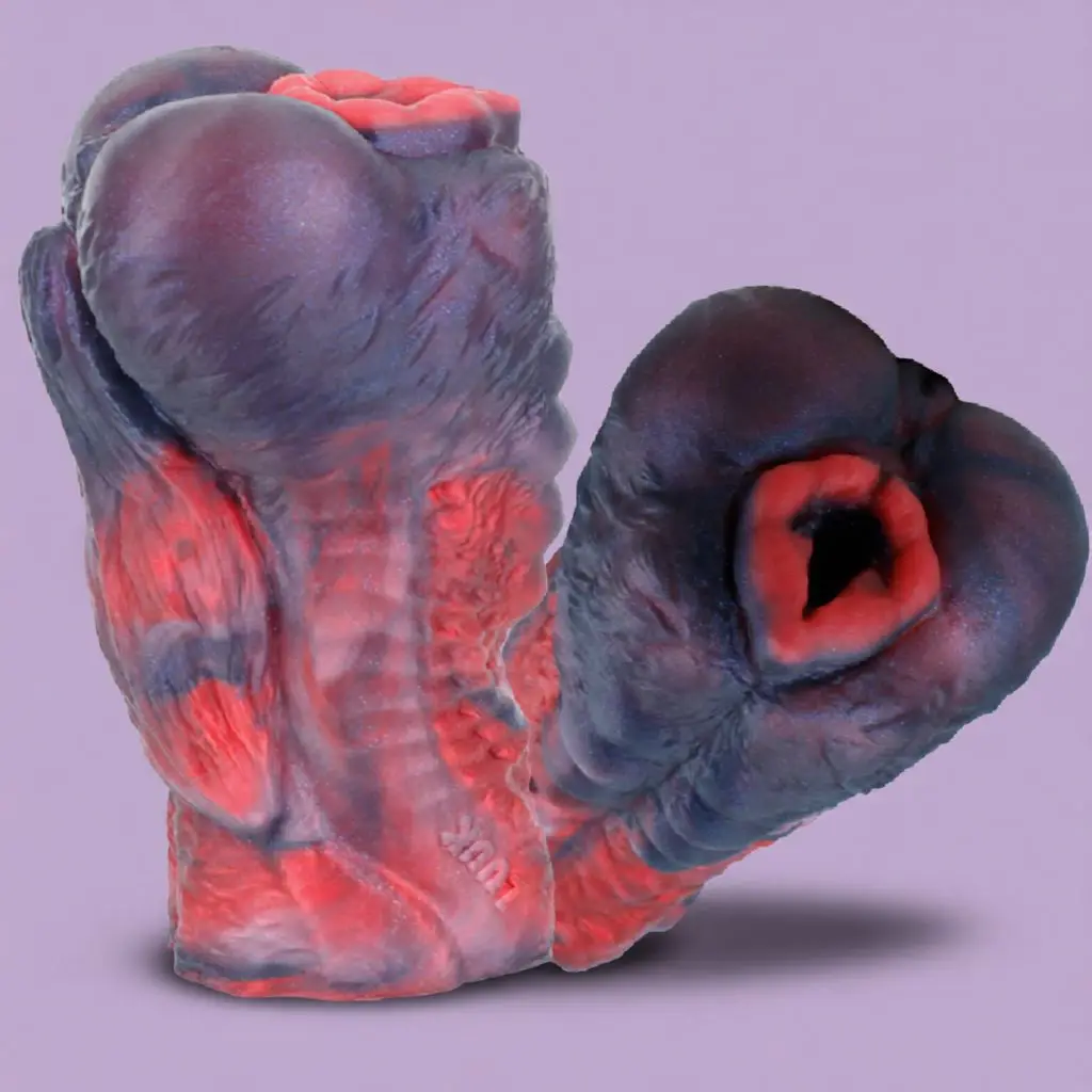 LUUK Stylish Custom Shape Manual Male Stroker Single Channel 0.8kg Silicone Male Masturbtor Adult Sex Toy Discreet Storage Bag