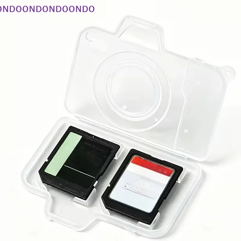 1/2pcs Camera-Shaped Compact Memory Card Holder Organizer Storage Box, Portable Electronic Accessories Card Case