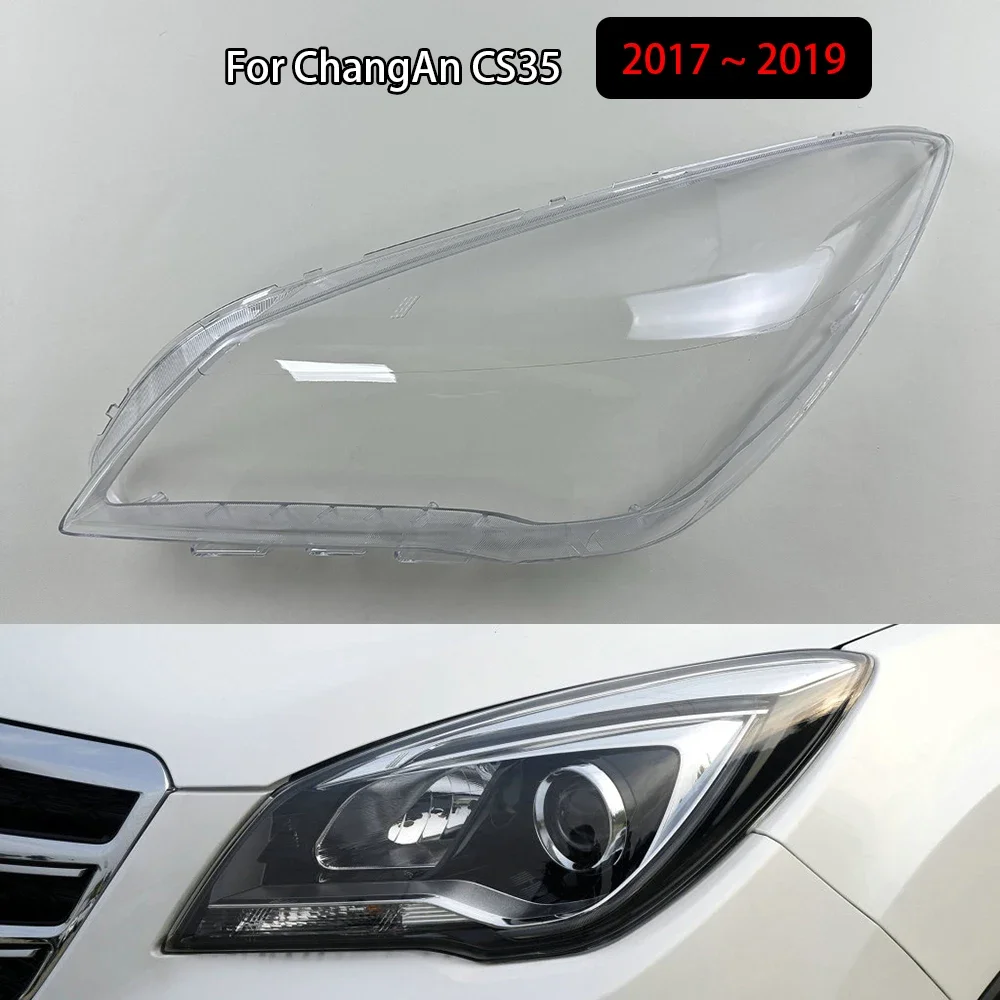 For ChangAn CS35 2017 2018 2019 Car Headlamps Cover Headlights Shell Replace Transparent Lampshade Replace Plexiglass Lens
