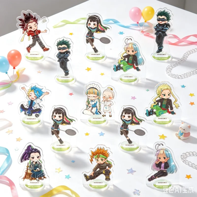 Anime BEYBLADE X Cosplay Acrylic standing sign board Keychain Desk Decor Collection Gifts Ekusu Kurosu 10CM Memorial figurine