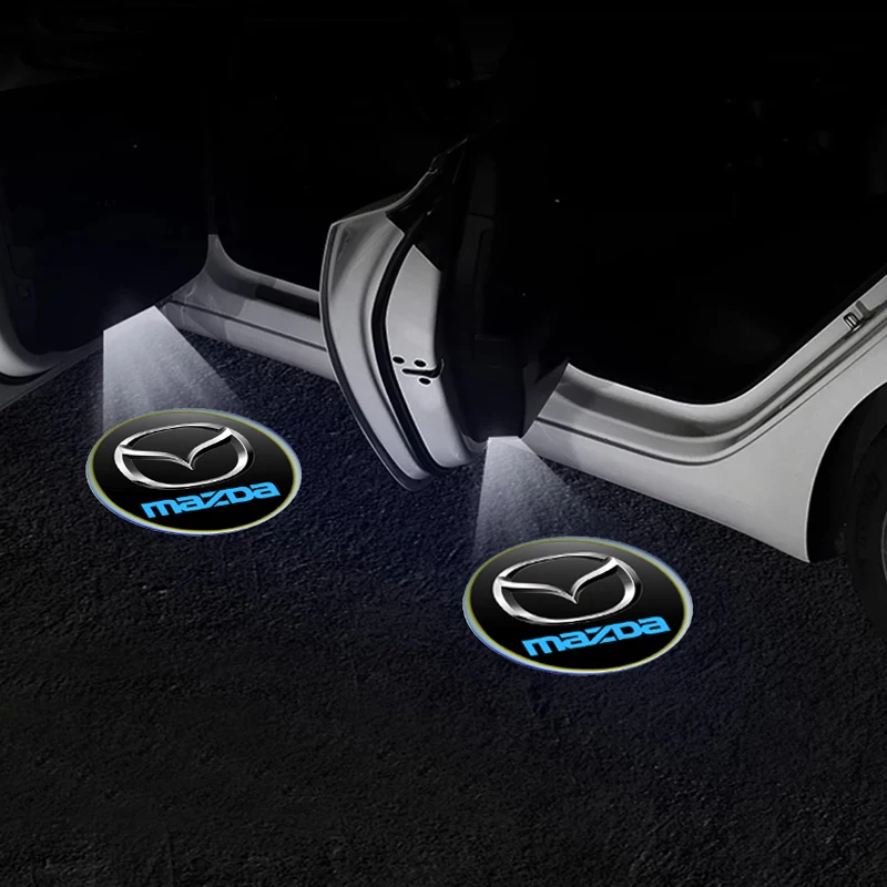 Car Door Decoration LED Wireless Projector Lamp HD Lights For Mazda 3 Alexa CX4 CX5 CX8 2 3 6 DJ BL BM GJ CX-5 CX5 CX-3 CX3 CX9