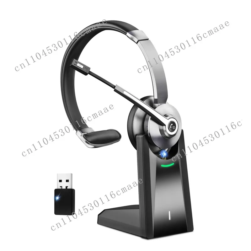 Premium Noise Cancelling Headphones Wireless Office Headphones Mono Earphones with External Microphone
