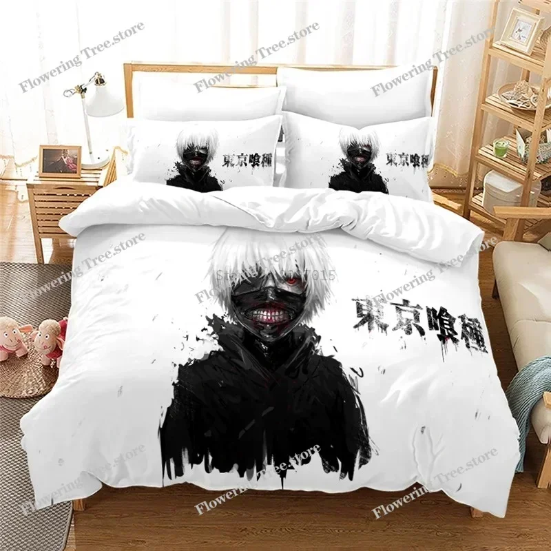 Home Textile Tokyo Ghoul Anime Manga Goth Bedding Set Printed Duvet Cover Set Pillowcase Twin Full Queen King Bedclothes029963