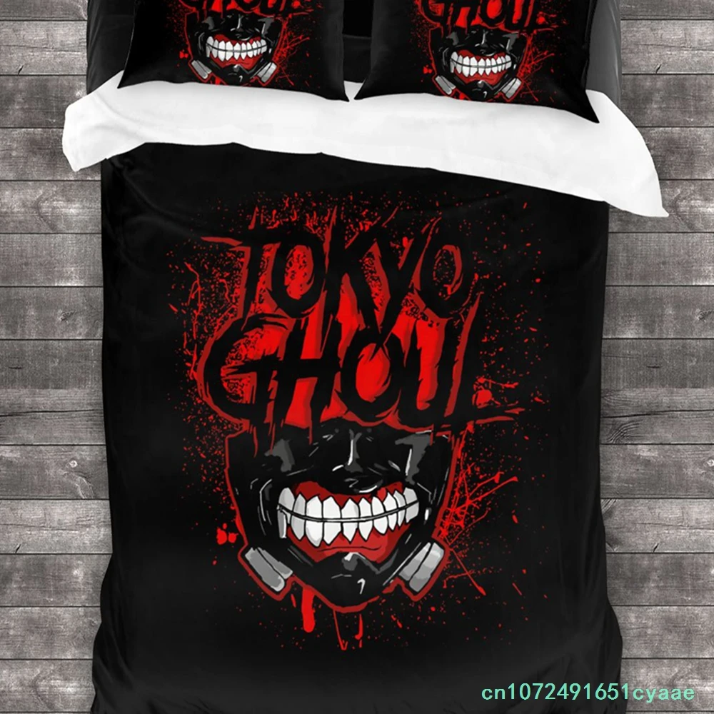 Tokyo Ghoul Bedding Set Single Twin Full Queen King Size Bed Set Aldult Kid Bedroom Duvetcover Sets 3D Print Anime Kawaii 2022