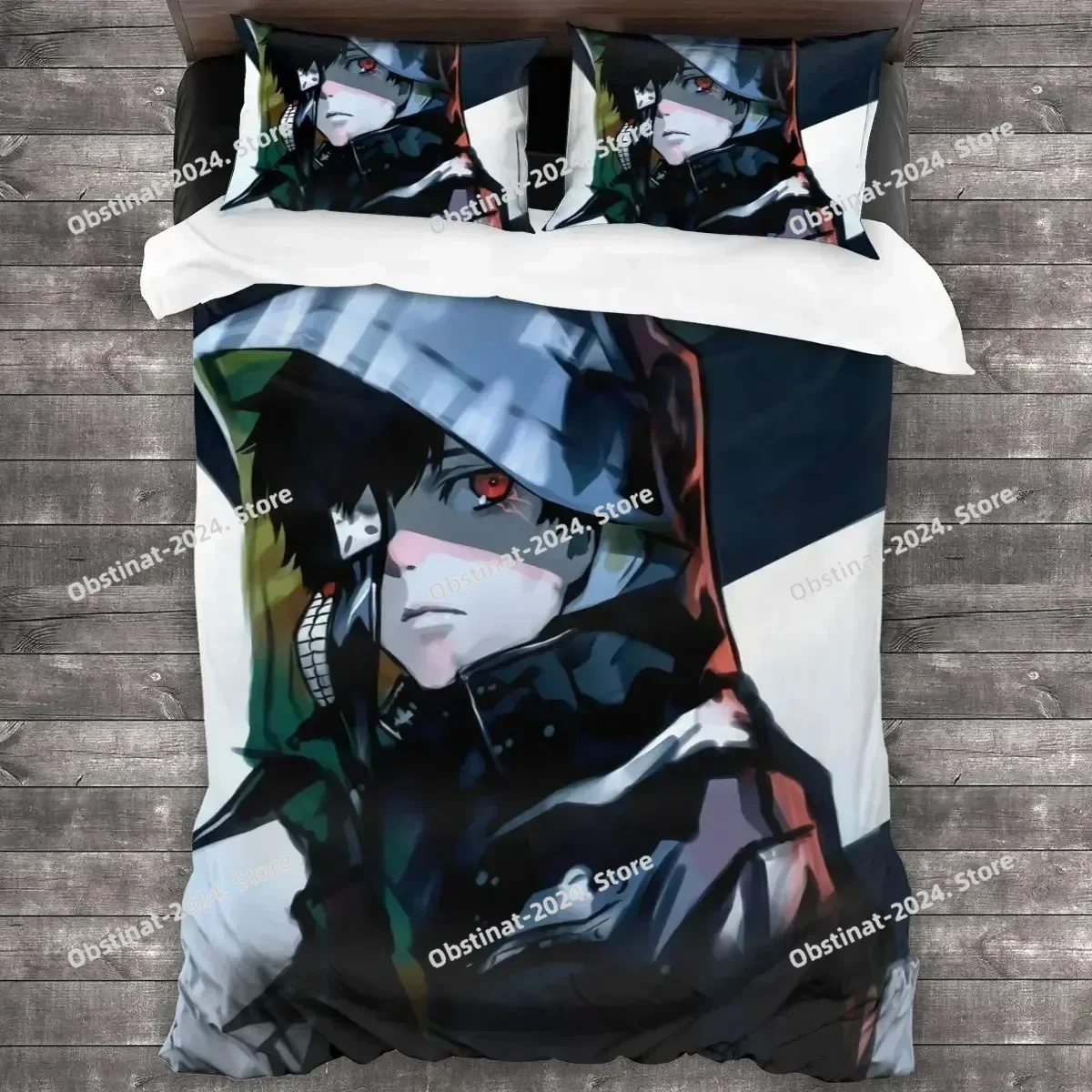 2014 Top Tokyo Ghoul Bedding Set Duvet Cover Full Queen King Size Pillowcase Bed Printed Bed Set Aldult Kid Bedroom Single Twin