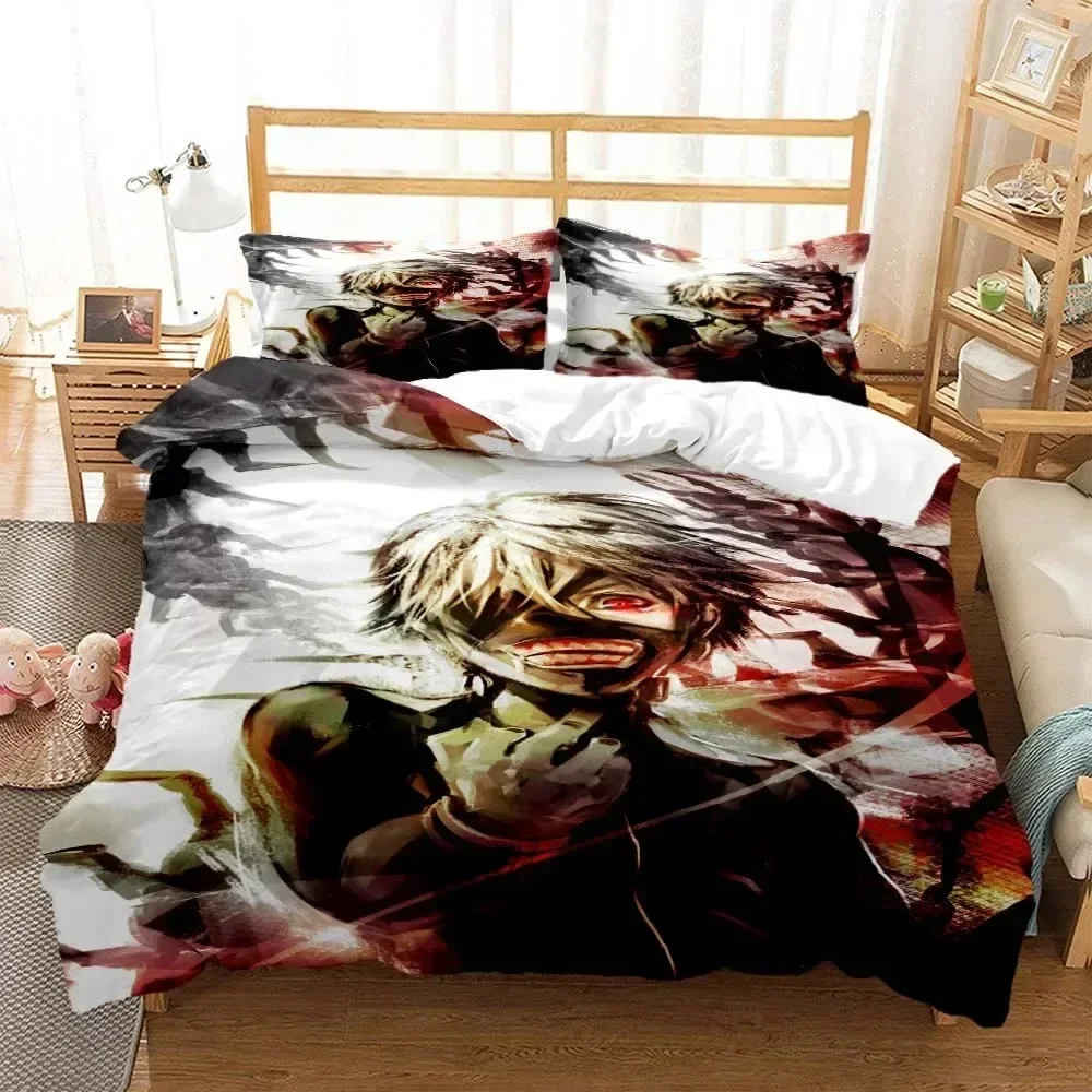 Tokyo Ghoul Digital Bedding Set Boys Girls Twin Queen Size Duvet Cover Pillowcase Bed Boys Adult Fashion Home Textileextile