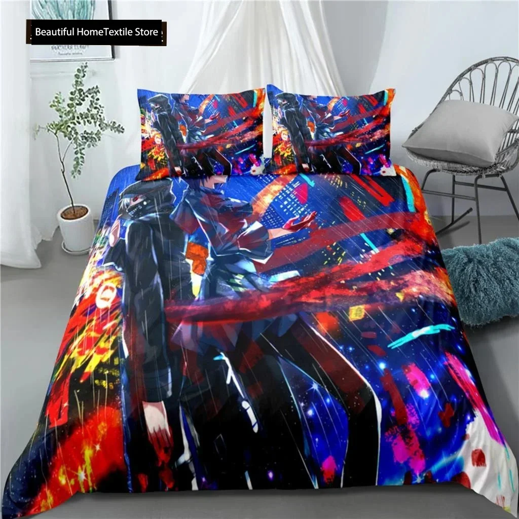 Anime Tokyo Ghoul 3D NEW Duvet Cover Pillowcase Bedding Set Adult Boy Girl Bedroom Decoration Children Single Double Large