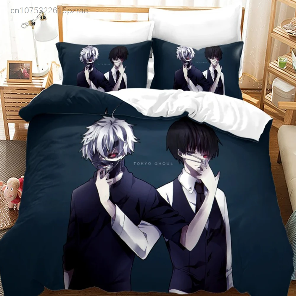 Tokyo Ghoul Bedding Set Single Twin Full Queen King Size Hip Hop Anime Bed Set Teenager Bedroom Duvet Cover Sets 3D Print 02