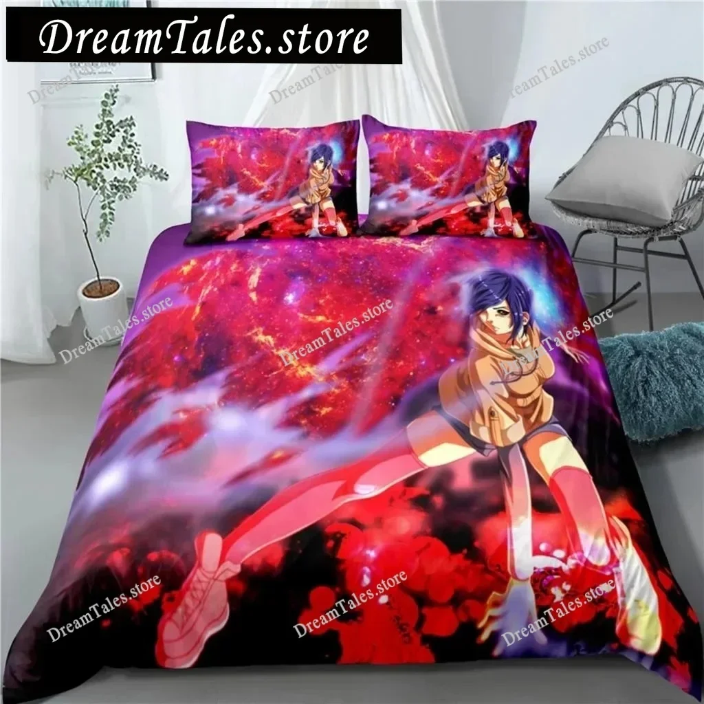 Anime Tokyo Ghoul 3D Printed Bedding Set Duvet Covers Pillowcases Comforter Bedding Set Bedclothes Bed Home Textileextile741