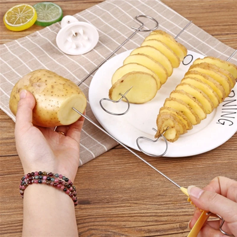 4 String Potato Spiral Cutter Cucumber Slicer 1Set Kitchen Accessories Vegetable Spiralizer Spiral Potato Slicer Kitchen Gadgets
