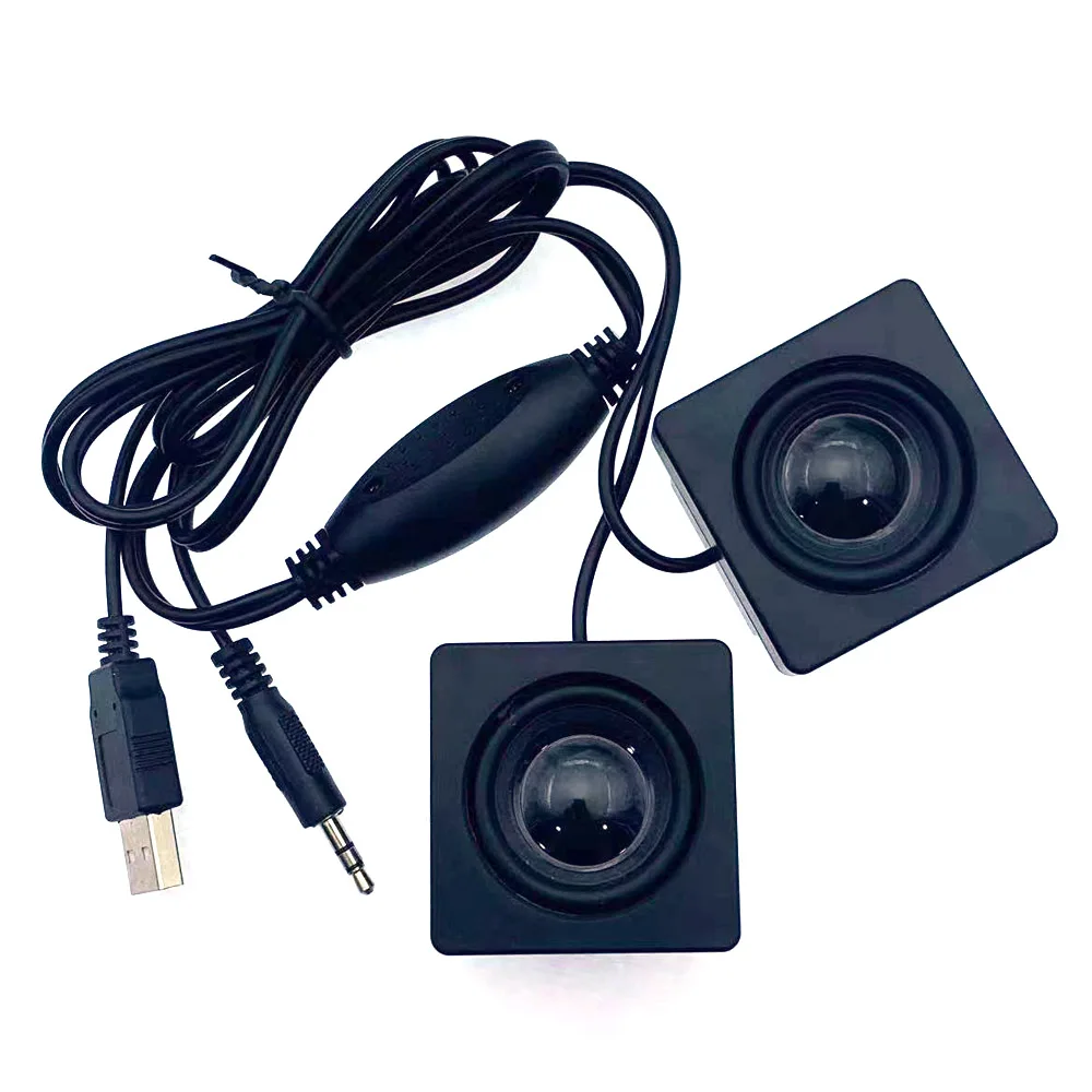 2pairs/pcs Mini Audio System Computer Speaker USB Wired Speakers Universal Stereo Sound Surround Loudspeaker For Laptop Notebook
