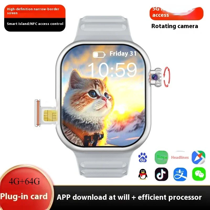New Wireless Calling Smart Watch Make Answer Call Full Touch Sport Fitness for Women Men with Wifi Android System Support SIM