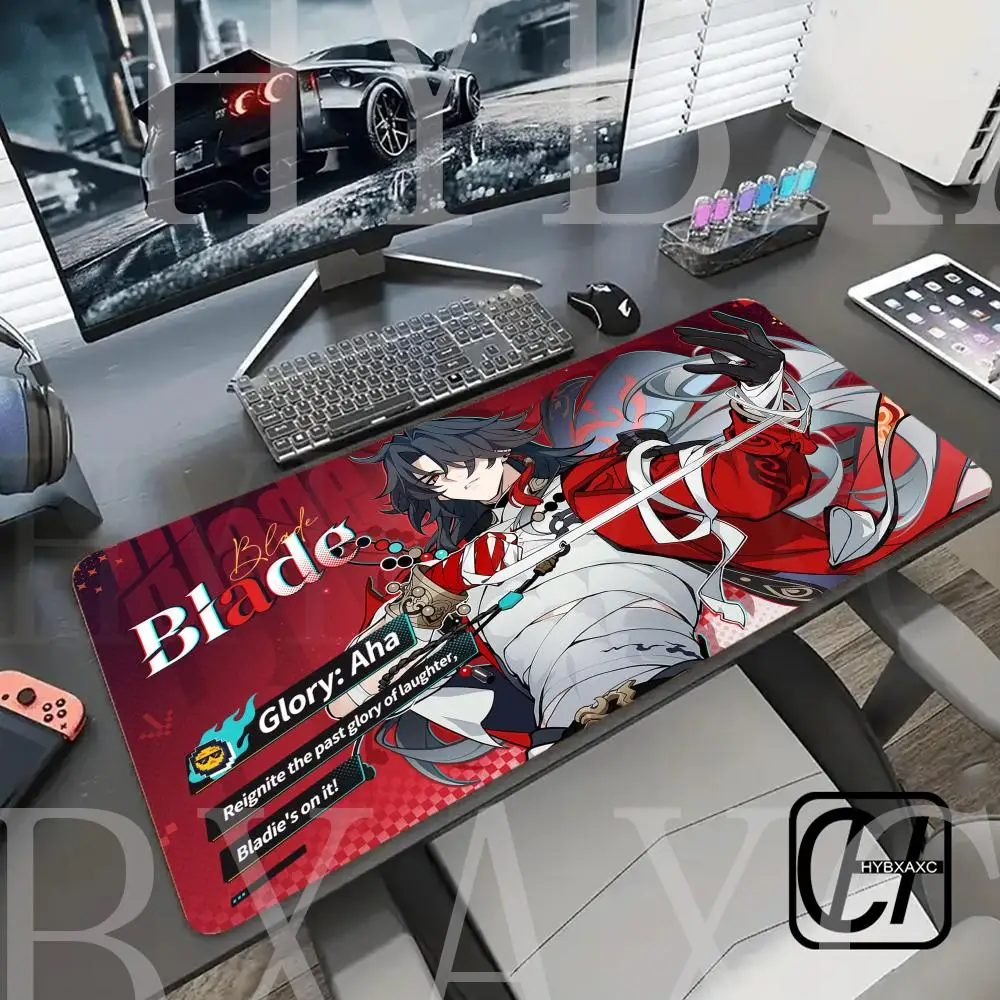 Silver Wolf Blade Game Honkai Star Rail Mouse Pad Large DeskMat Keyboard Ergonomic HYBXAXC Rubber PC Non-slip Anti-fray Mousepad