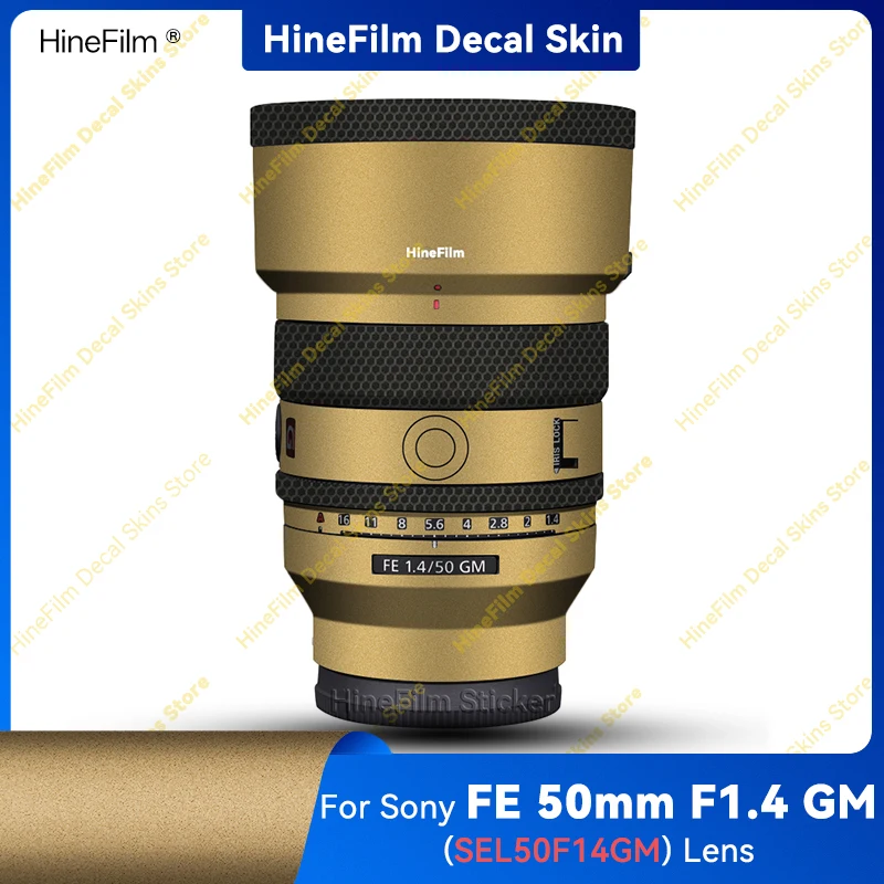 Hinefilm FE50 F1.4 GM Lens Sticker FE50F1.4 GM Lens Decal Skin for Sony FE 50mm F1.4 GM SEL50F14G Lens Sticker Wrap Cover Film