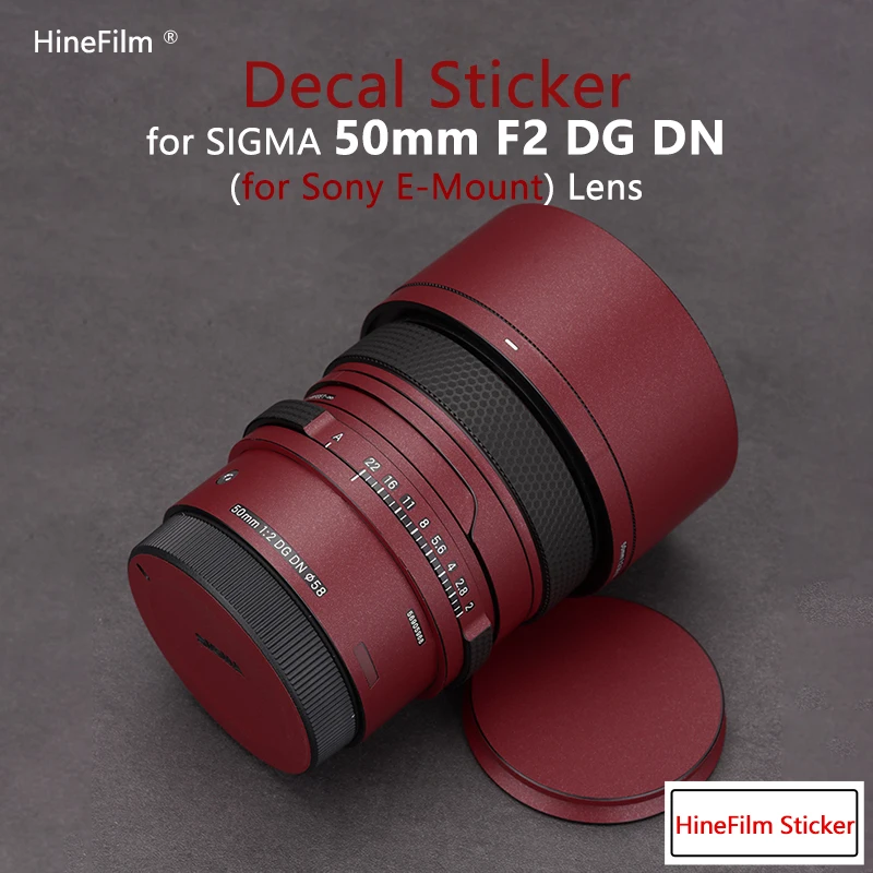 Hinefilm Skins for Sigma 50 f2 DG DN FE Mount Lens Protective Skin for Sigma 50mm F2 Lens Sticker 50F2 Anti-scratch Cover Film