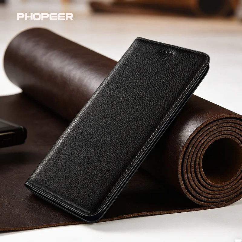 Luxury Genuine Leather phone Case for Realme V70 60 50 40 30 25 23 20 15 13 11 5 3 S T FE Pro Little Litchi Texture Phone Case