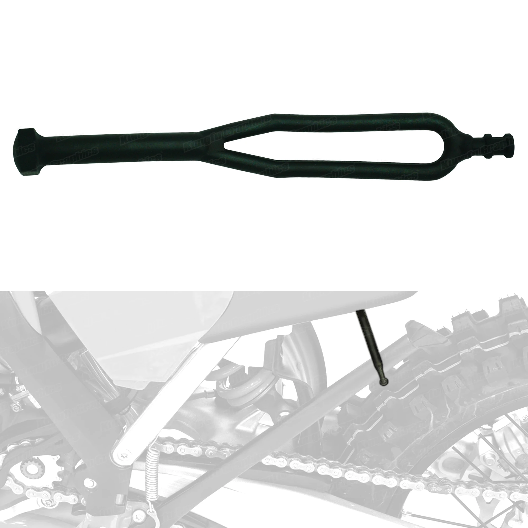 Dirt Bike Side Stand Rubber Kickstand Battery Strap for KTM SX SXF XCXCF EXC XCW / for Husqvarna TE FE TC FE TX FX FS,Black
