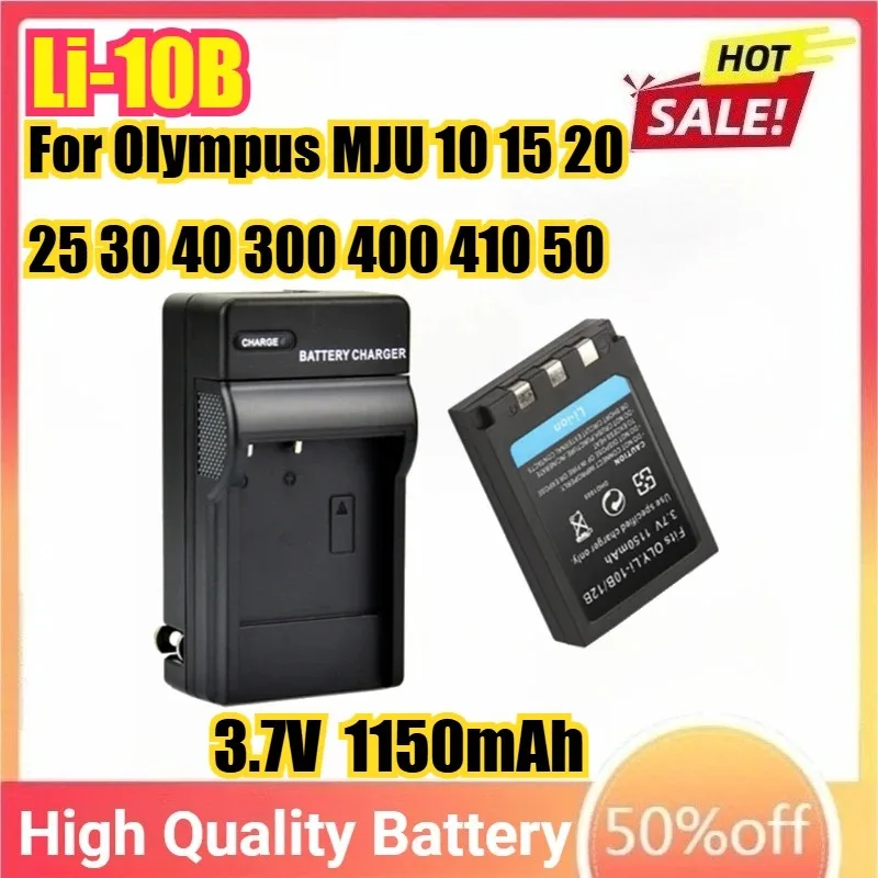 Li-10B Li-12B Camera Battery or USB Charger For Olympus MJU 10 15 20 25 30 40 300 400 410 50 60 800 810 1000 IR-500 FE-200
