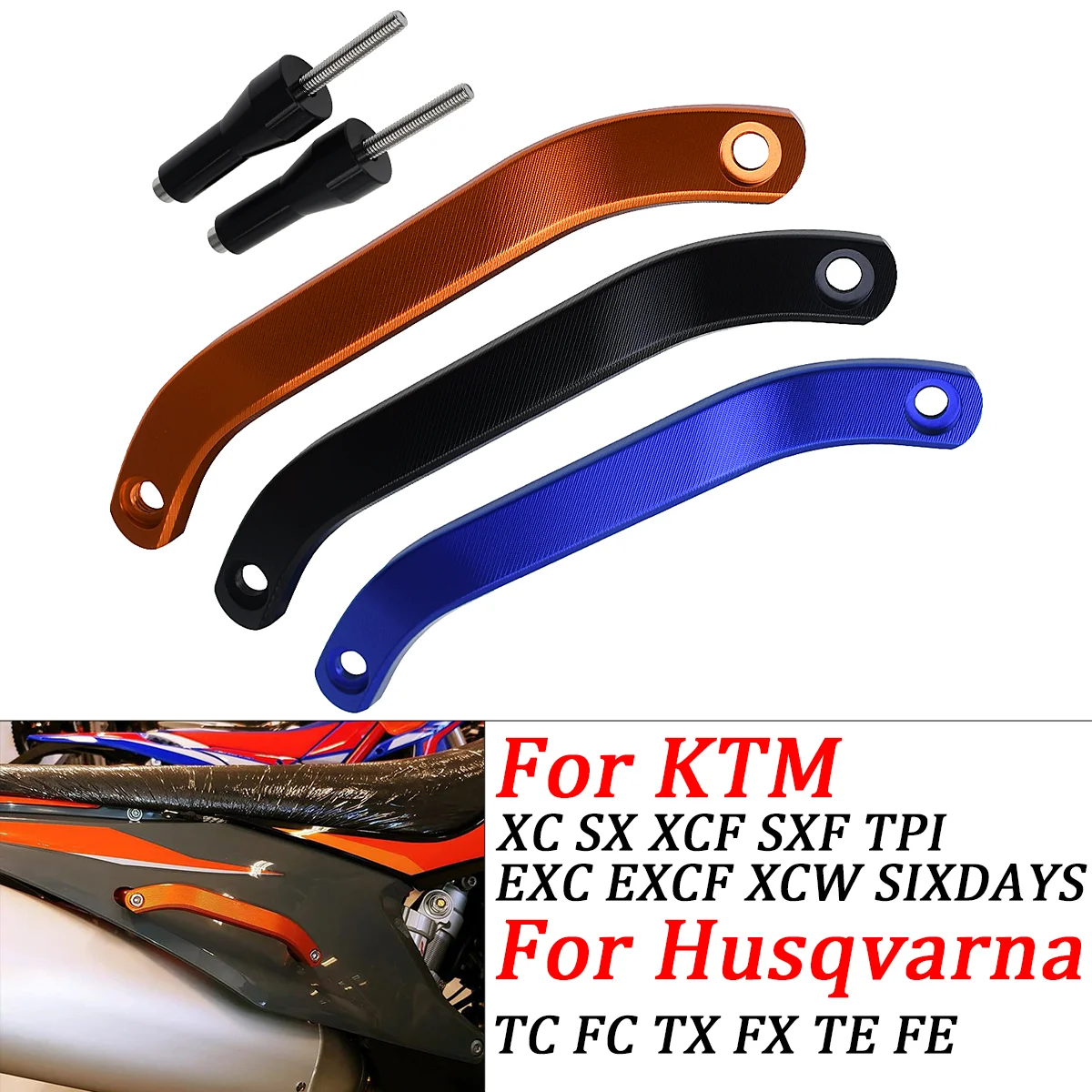 Motorcycle Rear Handrail Lift Grab Handle Bar For KTM SX SXF XC XCF XCW EXC EXCF TPI 6D For Husqvarna FC FX FE TX TE 2019-2023