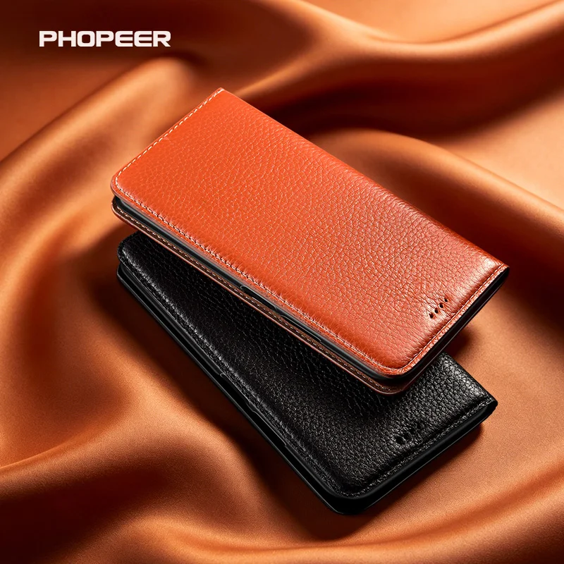Luxury Genuine Leather Case for Vivo X300 200 100 90 80 70 50 30 S T FE Pro Ultra Mini Litchi peel pattern card pack phone case
