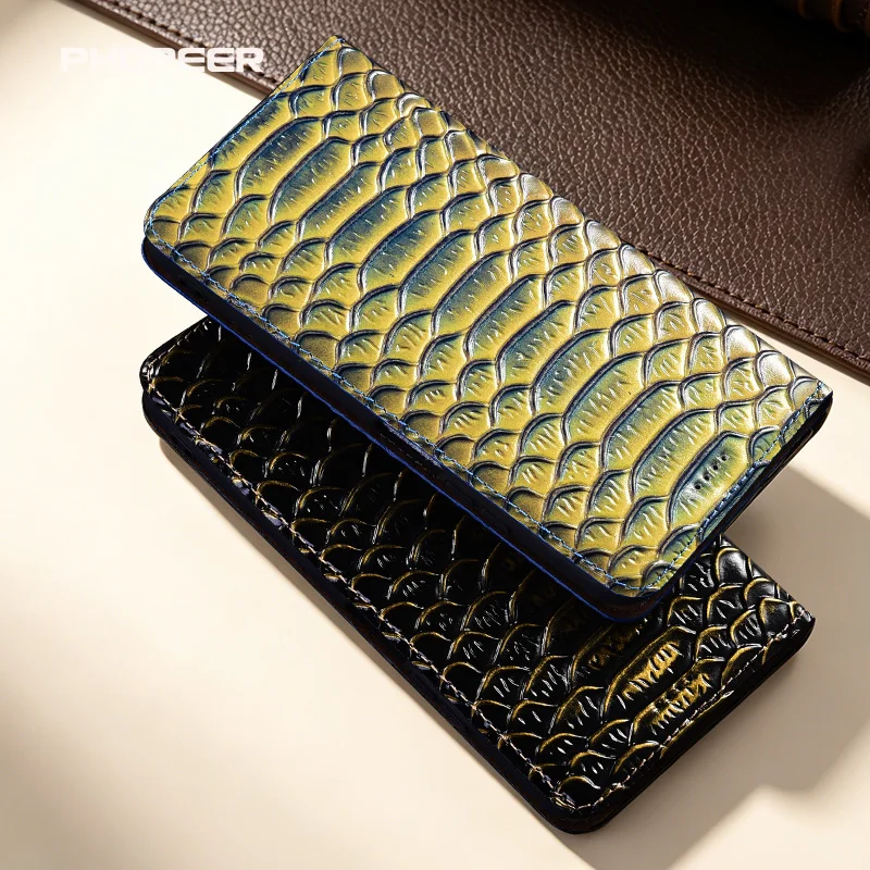 Luxury Genuine Leather Case for Vivo X300 200 100 90 80 70 50 30 S T FE Pro Ultra Mini Dragon scale pattern  phone case