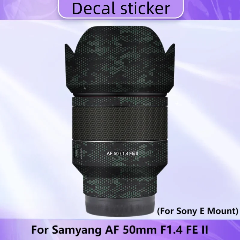 For Samyang AF 50mm F1.4 FE II (For Sony E Mount)Decal Skin Vinyl Wrap Anti-Scratch Film Camera Lens Sticker 50 1.4 F/1.4