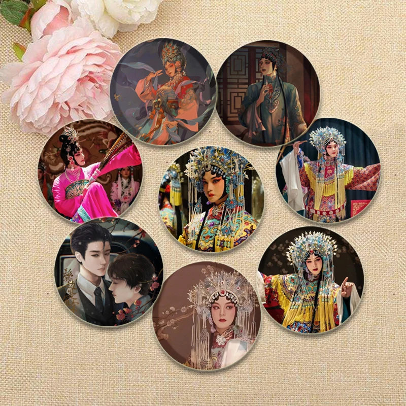 Winter Begonia TV Series Simple Button Pins,Snap in Design Brooches,Daily Stylish Ornament Badge,Backpack Clothes Gift Accessory