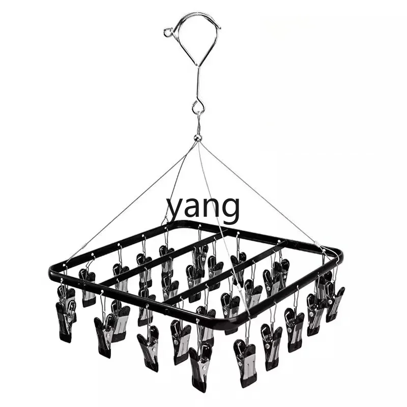 Lmm simple windproof hook aluminum alloy clip multi-function space-saving balcony clothes drying clip home