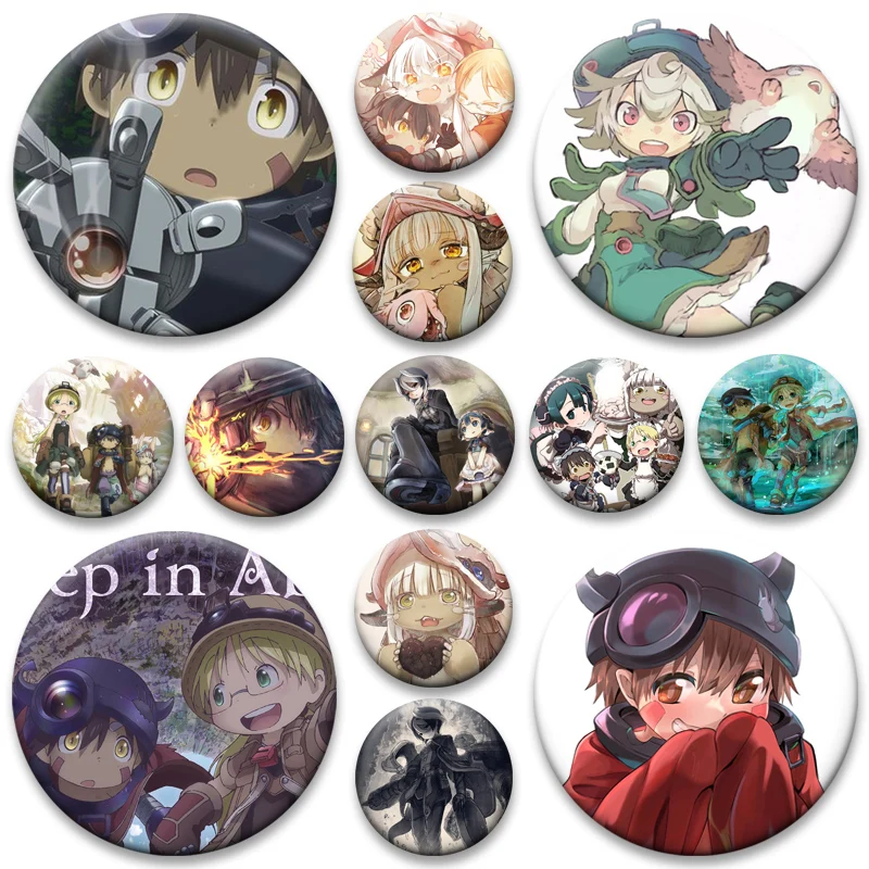 Cartoon Style Badge Made in Abyss Simple Brooches on Backpack Clothes Handmade Round Enamel Pins for Jewelry Gift Accessory