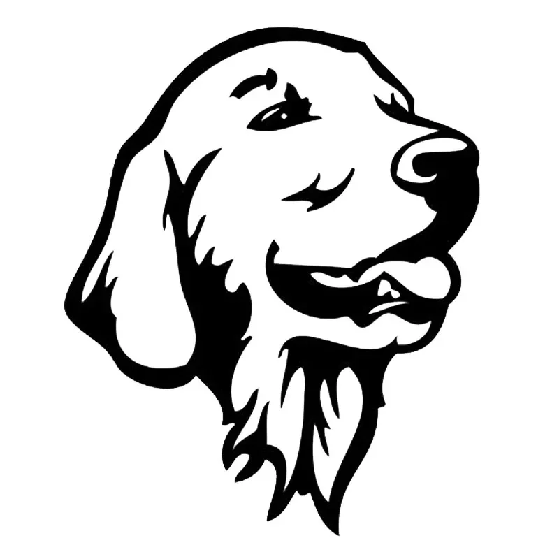 Car Sticker Golden Retriever Dog Cute Sticker Pet Car Decoration Car Window Sticker Waterproof and Sunscreen PVC 14*12cm