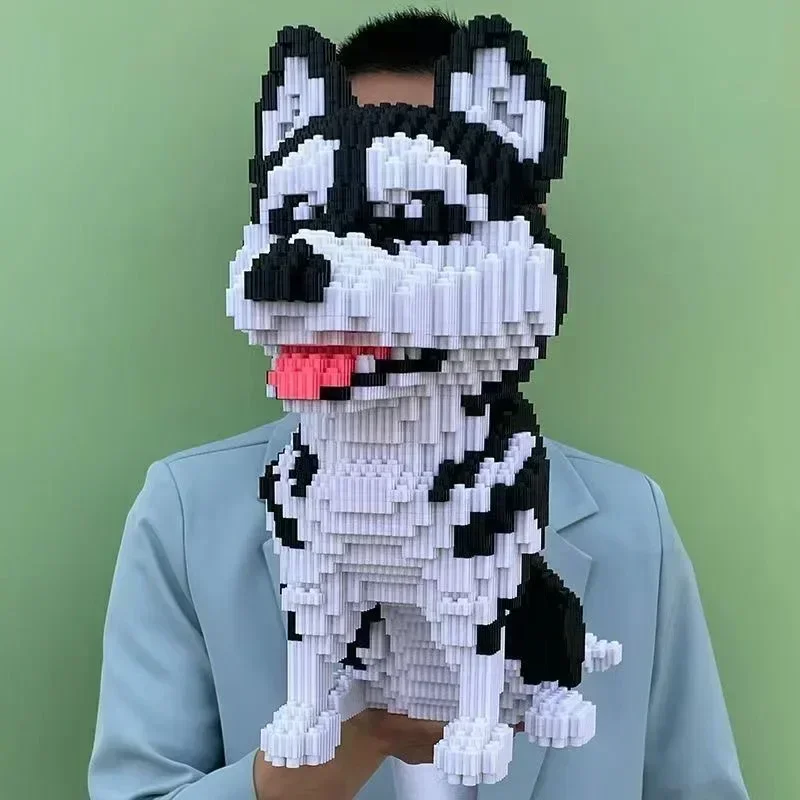 Urban Animal Building Blocks Mini Dog Husky Pet Model Diamond Building Blocks Cute Toy for Boys and Girls Adult Birthday Gift
